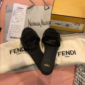 Authentic black Fendi Slide size 9/39
